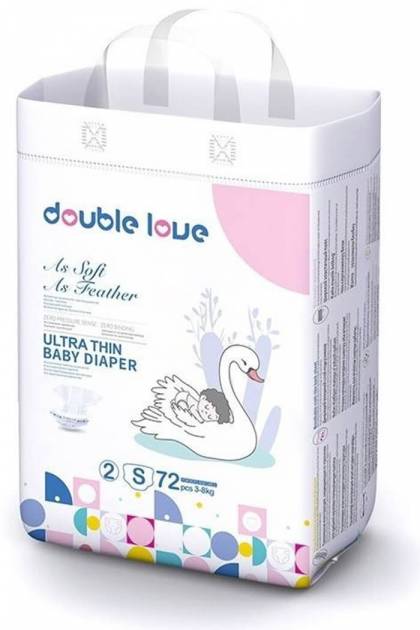 Подгузники Double Love S-72 шт