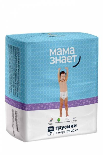 Подгузники Мама знает XXXL-11 шт