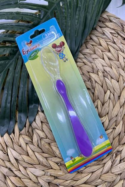 Ложка Силикон Бусинка 3мес+ (Цвет: Фиолетовый)