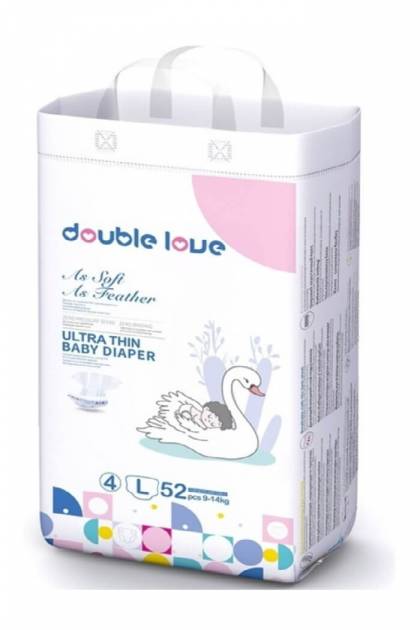 Подгузники Double Love L-52 шт