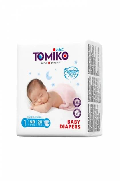 Подгузники TOMIKO 1-NB-20 шт