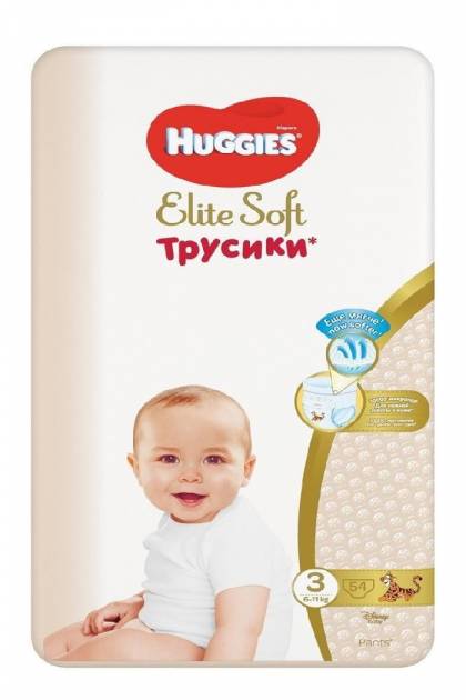 Подгузники-Трусики Huggies Elite Soft 3 54 шт