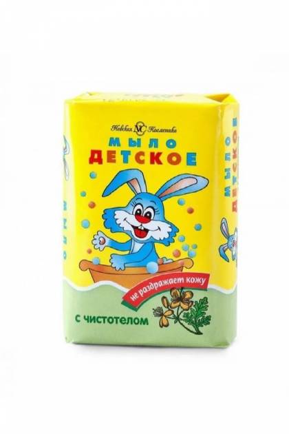 Мыло детское твердое с чистотелом Невская косметика 90гр