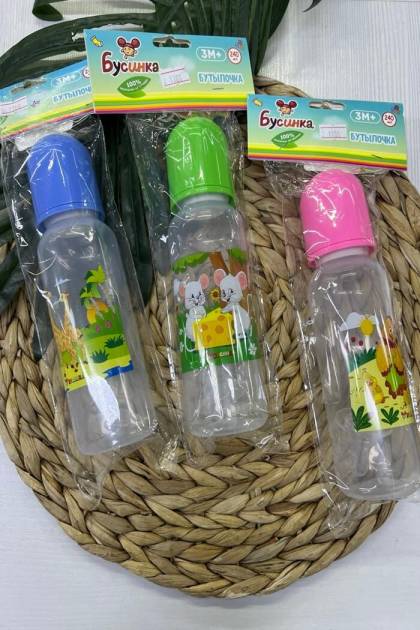 Бутылочка для кормления Бусинка 3мес+ 240мл (Цвет: Синий)