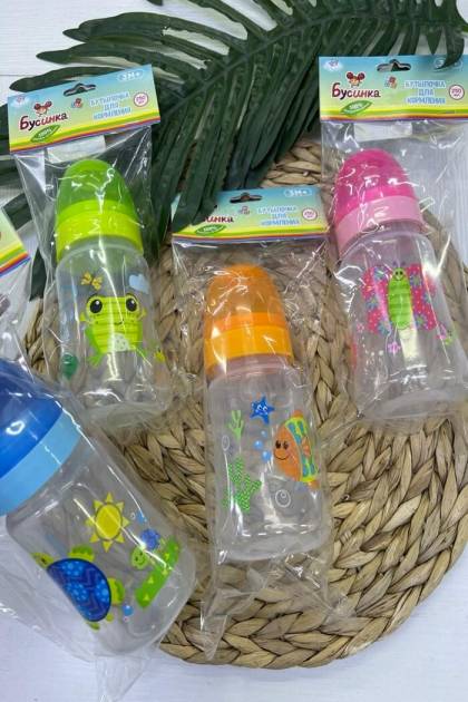 Бутылочка для кормления Бусинка 3мес+ 250мл (Цвет: Синий)