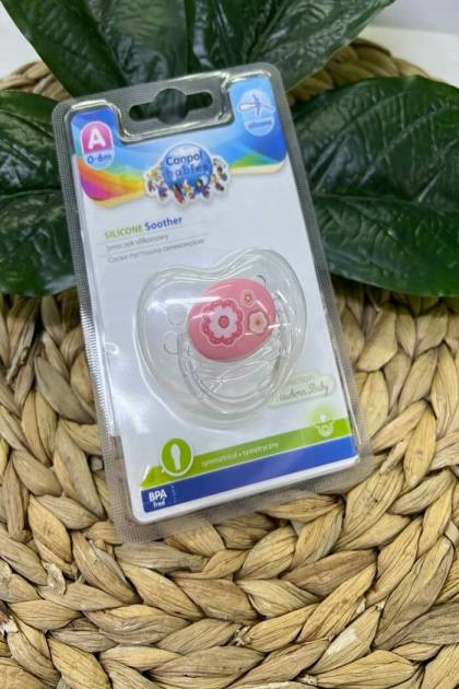 Соска силикон Canpol babies 0-6мес (Цвет: Розовый)