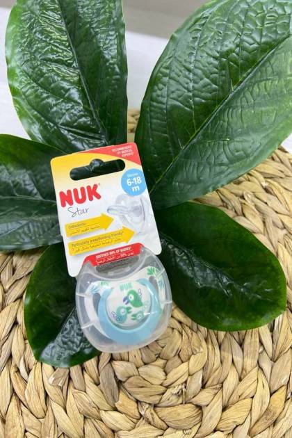 Соска Силикон NUK 0-6мес  (Цвет: Голубой)