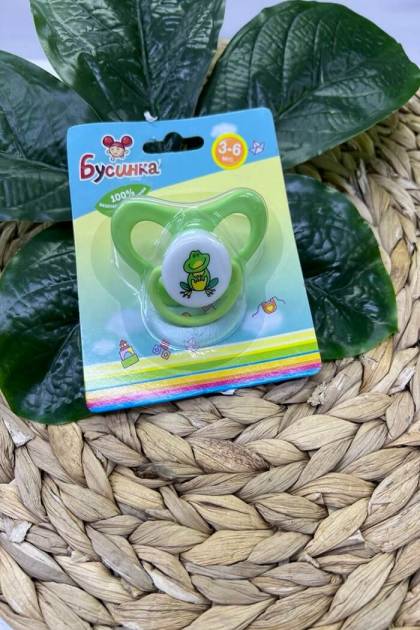 Соска силикон Бусинка 3-6мес (Цвет: Зеленый)